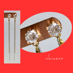 １点限り ⭐️＆ロングチェーンピアス crystal