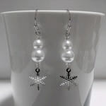 Snowman&Snowcrystalsピアス　№1