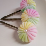 和菓子のヘアピン＊手鞠菊