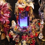 Sainte nuit reliant l'éternité－永遠を繋ぐ夜－／虹彩灯火ストームグラスオブジェ(スチームパンク)