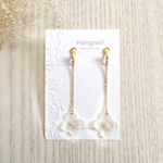 紫陽花とチェーンのイヤリング/ピアス
