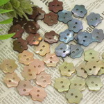お花の貝ボタン★4色セット