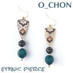 viridian green＊ethnic ピアス