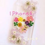 ⑥押し花ハートのiPhone6ケース
