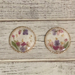 押し花サークルピアス＊イヤリング