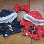 charlie様専用ページ♪ダッフィー♪ダッフルコート★パペットサイズ♪赤と紺　コスチュームセット★