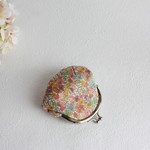 ぷっくり がま口 リバティ ペブル　ピンク