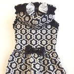 秋冬ワンピース  フード付きフラワー柄