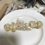 お花のかけらバレッタ（pink&White）