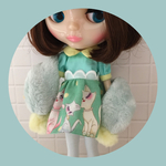 猫ワンピース&マフラーソックスSET♡mint
