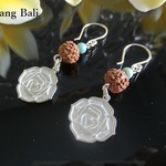 【RiangBali感謝を込めて】バリ島OMチャーム＆癒しのルドラクシャピアス