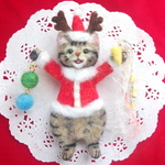 パーティー猫　キジトラ☆羊毛フェルト