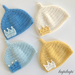 【セミオーダー】コットン100%クラウンモチーフ付き☆どんぐり帽子