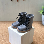 【受注製作】レザー : ミニチュアレースアップブーツ【グレイ】