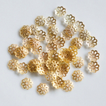高品質【50個】花座＊ビーズキャップ＊ロンデル