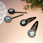 2本set♪2色♪フラワー刺繍のヘアピン