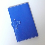 皮革　新書サイズ　ブルー