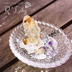 《クリスタルエナジーアミュレット(オルゴナイト)付き浄化トレイ》 R*Lily