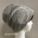 maffon「ダリア柄」ジャガードニット帽(ケア帽子）
