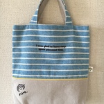 フロッキーちょこっとバッグ (水色）