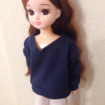 ドロップショルダーニット（ネイビー）リカちゃん用