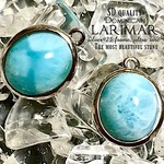 ■見た方限定✧タイム価格!!■【極青!! SDクオリティ✧】稀少ドミニカ共和国産ラリマー・silver925枠✧【カリブの波紋と透き通る透明感✧不純物なし】■オーバル■ 縦約14ｍｍ【１石】セット