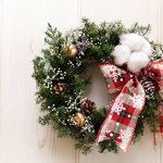 粉雪舞う クリスマスリース