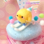 ヒヨコくん、雪国で初めてのスキー