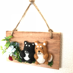 仲良し柴犬のFlower board♪