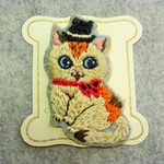 刺繍ブローチ　猫＊キジトラ＊