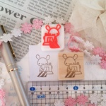 174 ミシン うさぎ 手芸 消しゴムはんこ