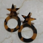 ラスト1点★お星様のイヤリング（べっ甲）