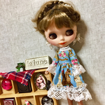 リカちゃん　ブライス   チェス柄 ワンピース