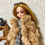 リカちゃん　ブライス　プードルファーコート