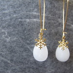 Crystal of snow *雪の結晶* オーバルフープピアス