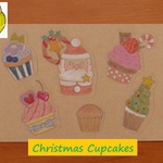 Christmas Cupcakes(３枚　1セット)