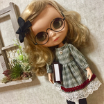 リカちゃん　ブライス   グレンチェック ワンピース
