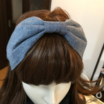 ヘアバンド デニム リボン
