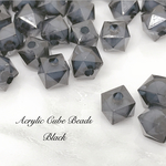 Acrylic Cube Beads Black 100pcs＊四角 キューブ 黒 アクリル