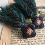 27 もふもふ 刺繍 イヤリング