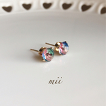≪14kgf≫vintageアイリス 6.5mm 一粒ピアス