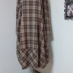 ウール　チェック　バルーンワンピース👗