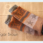 アメリカン♪レッグウォーマー★ブラウン②チェック×ブラック
