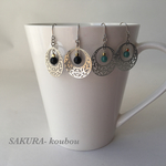 No.18 すかし×パール☆シルバーピアス