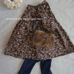 １２月SALE価格★プチプラ★　3000→2000円　♡ベビー服　起毛花柄オーバーサイズワンピース　90サイズ　♥ママ用ヘアターバンのおまけ付き♥