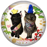 再入荷！浮世絵、写楽着物猫ちゃんの首輪