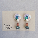 hyacinth×blue刺繍ピアス