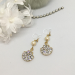 【キラキラな冬】シェルとパールのピアス