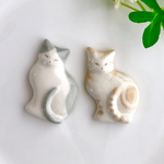 （2個セット）薄型・猫の箸置き【半磁器】