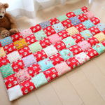【 hani-emi様オーダー品 】  * ラプセニ *　62cm×118cm　ウサギちゃんパッチワーク♡ ベビーマット／キルトマット　kukka215